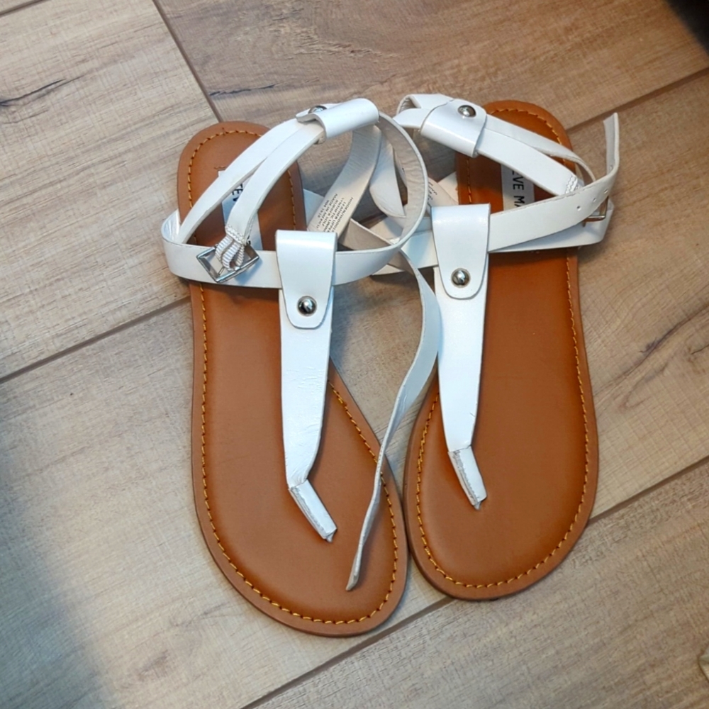 Steve Madden White Sandals